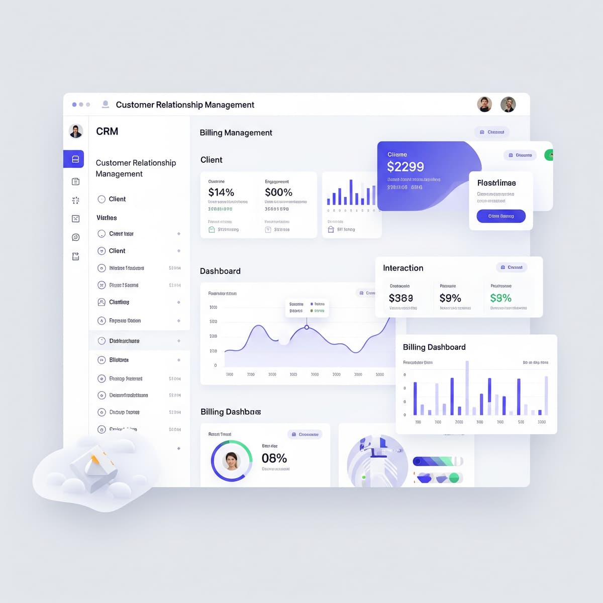 Capture d'écran du projet CRM - Gestion Client & Facturation Intégrée