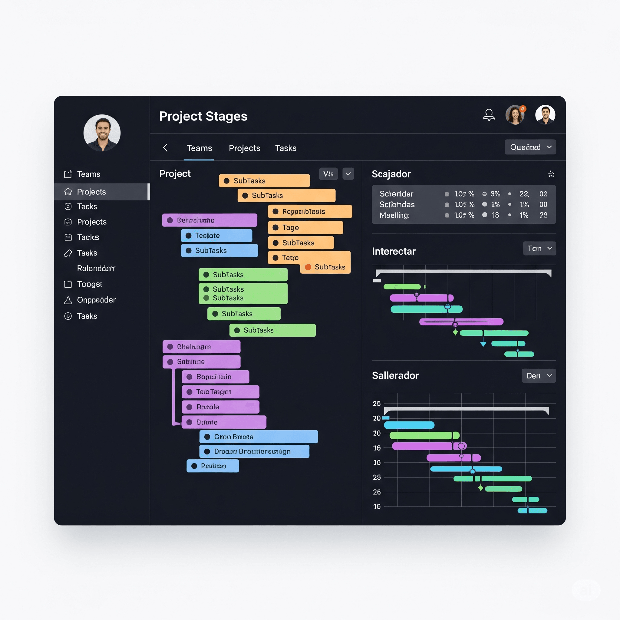Capture d'écran — Gestion de Projets Collaborative Avancée — Outil collaboratif (suivi, temps réel, dashboards) pour équipes distribuées.