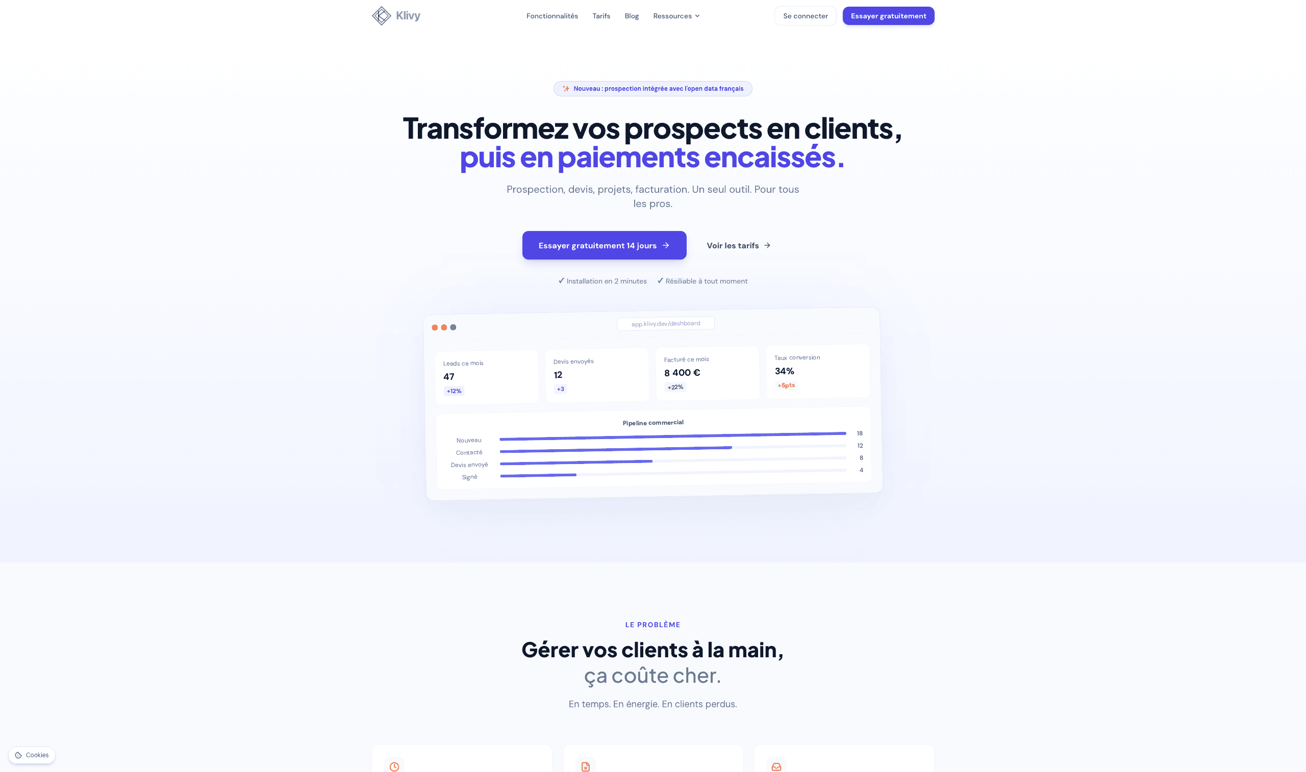 Klivy | Plateforme SaaS